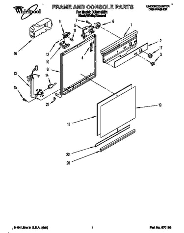 Frame and console