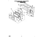 Whirlpool MS3080XBQ0 oven door and latch diagram