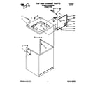 Whirlpool 6LSC9255BQ0 top and cabinet diagram