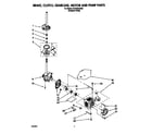 Whirlpool 6LSC9255BQ0 brake, clutch, gearcase, motor and pump diagram