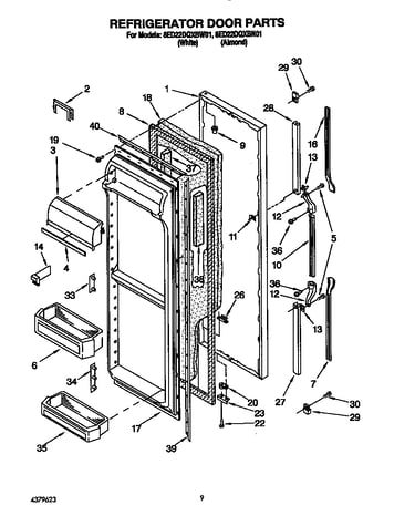 Refrigerator door