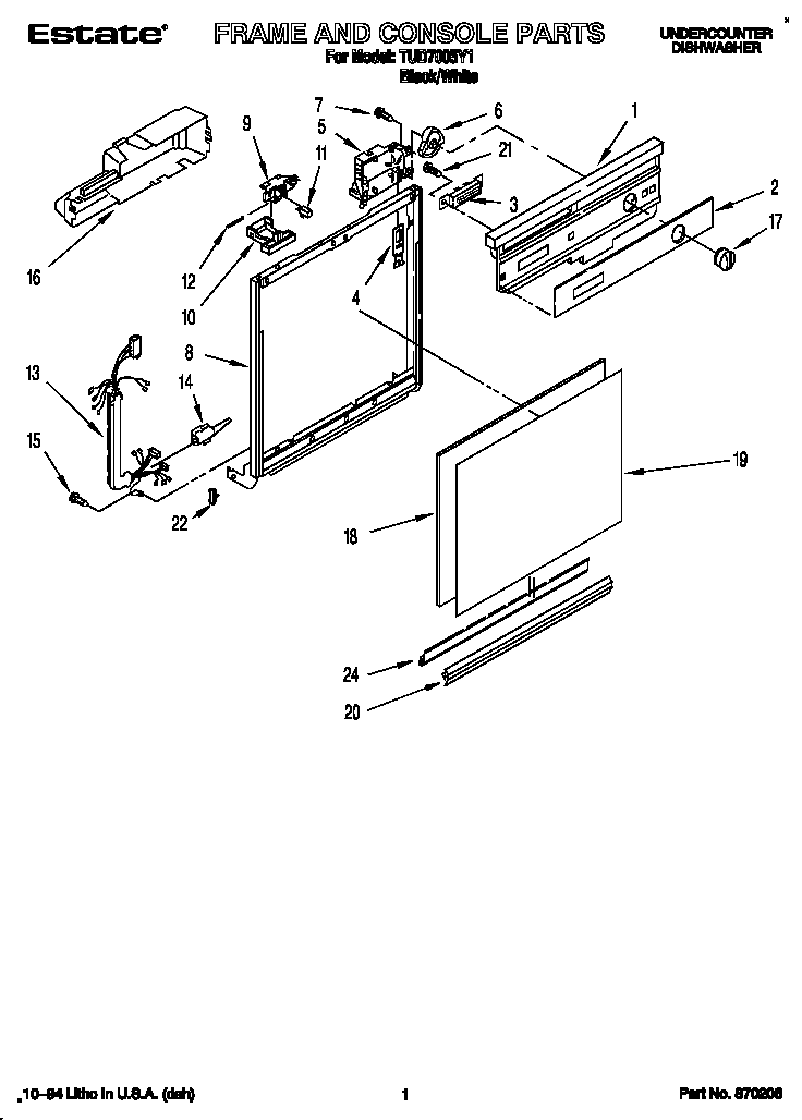 Frame and console
