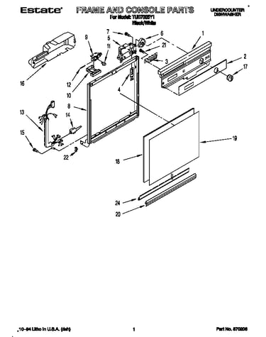 Frame and console