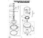 Whirlpool LSR7233BN1 agitator, basket and tub diagram