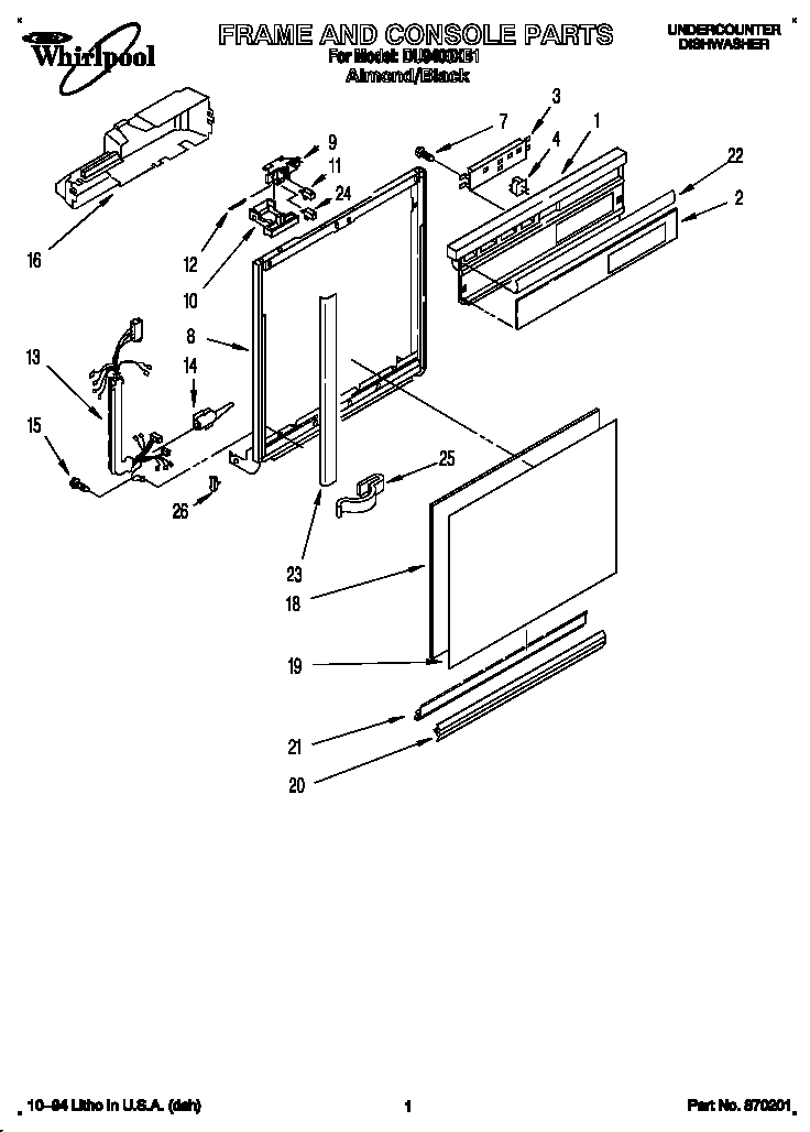 Frame and console