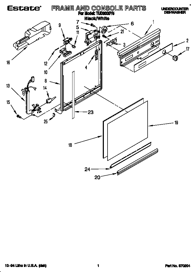Frame and console