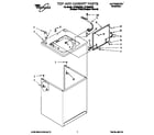 Whirlpool LST9355BZ0 top and cabinet diagram