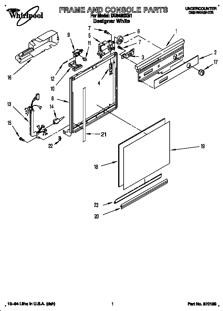Frame and console