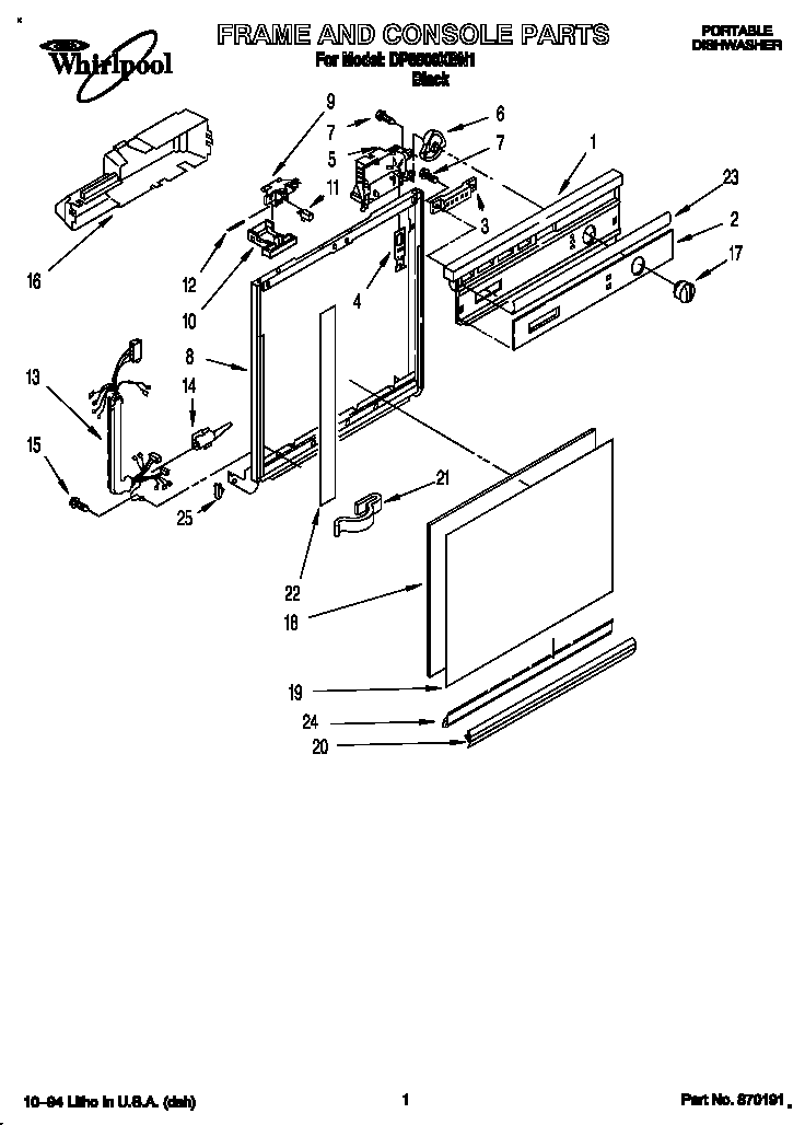 Frame and console
