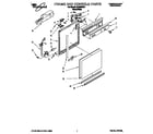 Whirlpool DU8550XB1 frame and console diagram
