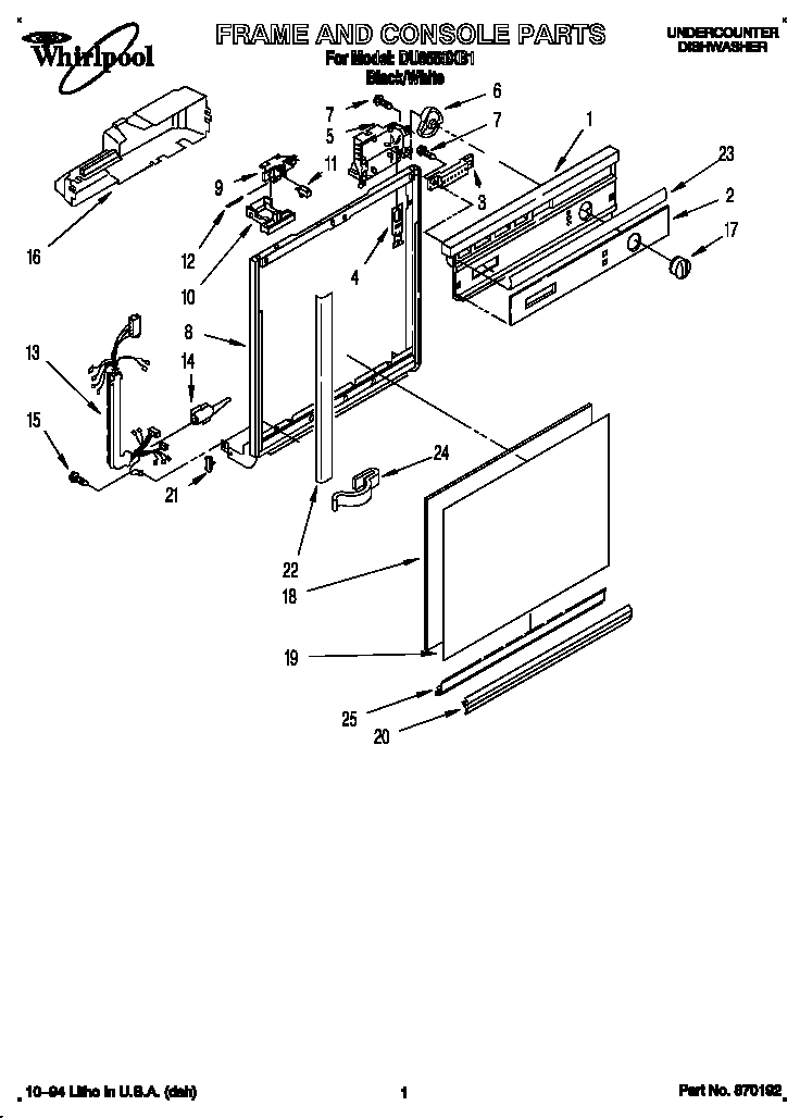 Frame and console