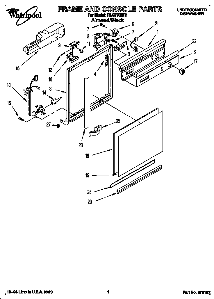 Frame and console