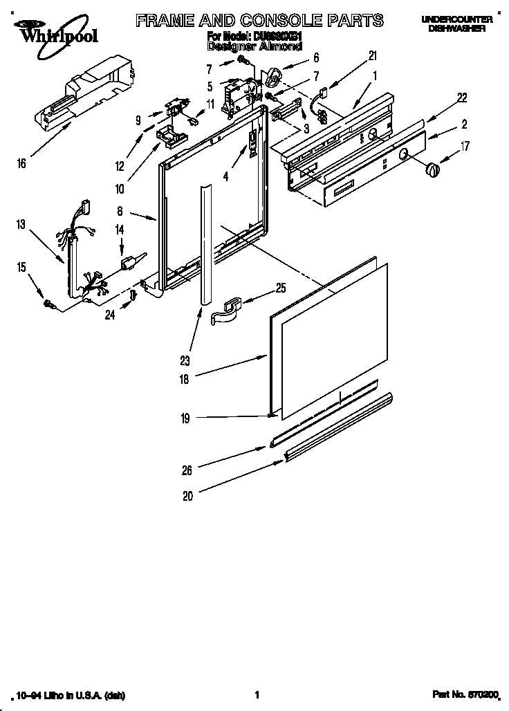 Frame and console