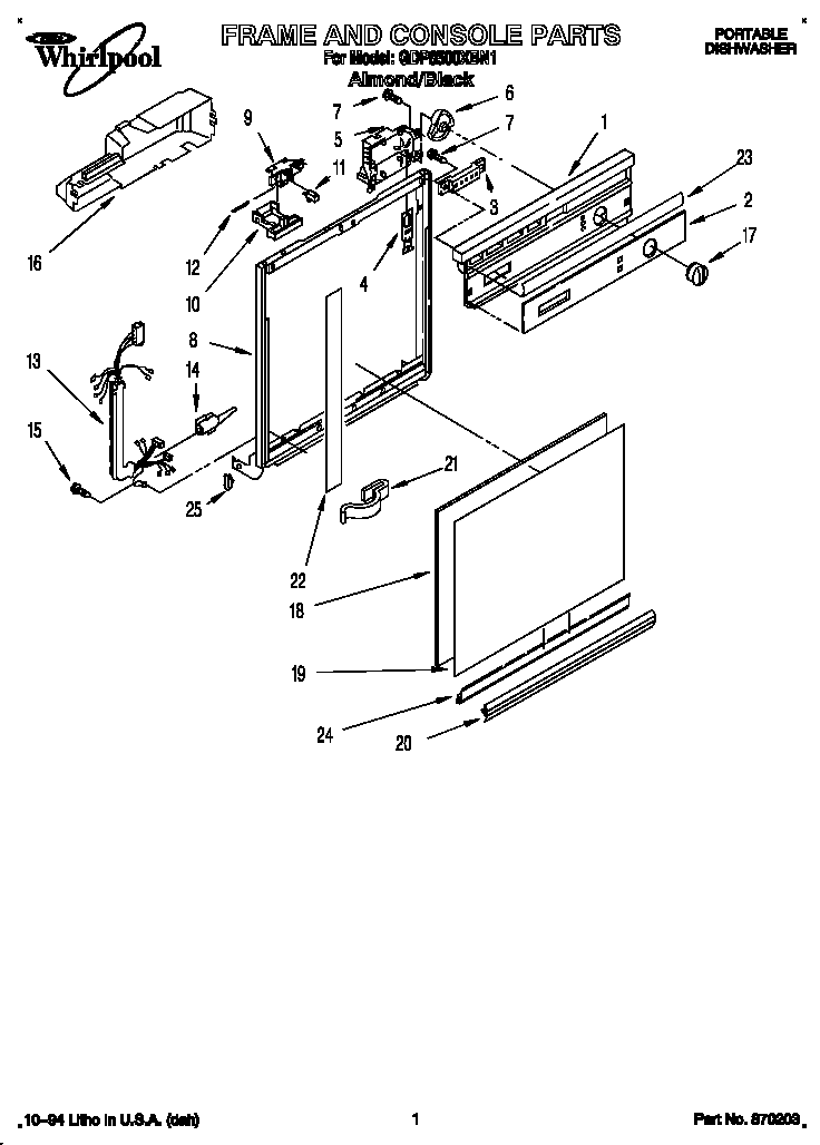 Frame and console