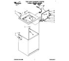 Whirlpool LSR6132BW0 top and cabinet diagram
