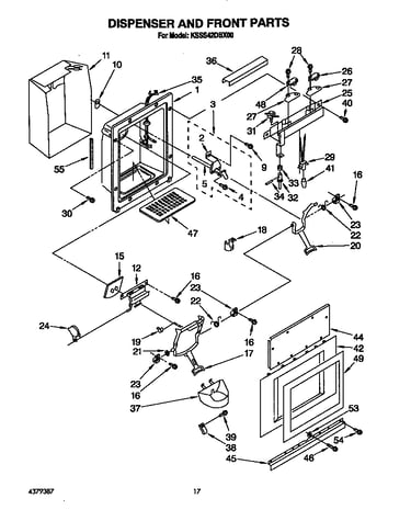 Dispenser and front