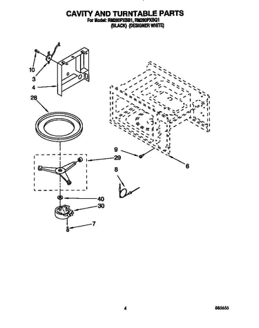 Cavity and turntable