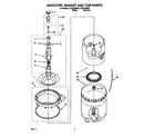 Whirlpool LST6132BN0 agitator, basket and tub diagram