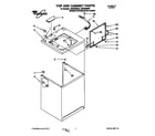 Whirlpool LSE9355BQ0 top and cabinet diagram