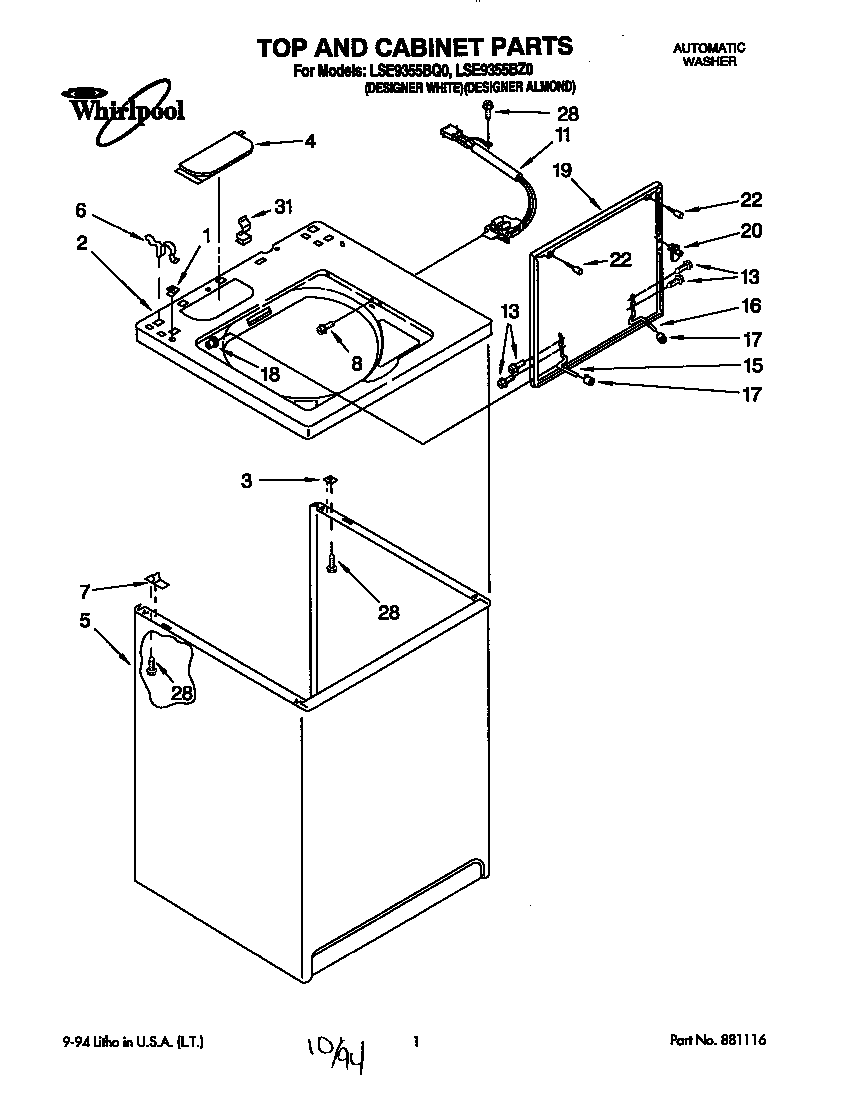 Top and cabinet