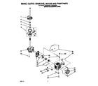 Whirlpool LSE9355BQ0 brake, clutch, gearcase, motor and pump diagram