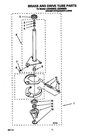 Brake and drive tube