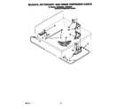 Whirlpool LSE9355BQ0 bleach, detergent and rinse dispenser diagram