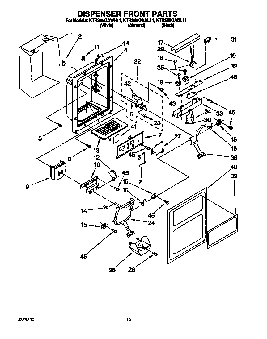Dispenser front