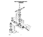 Roper WU3006Y1 pump and spray arm diagram