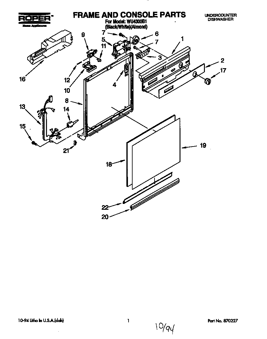 Frame and console