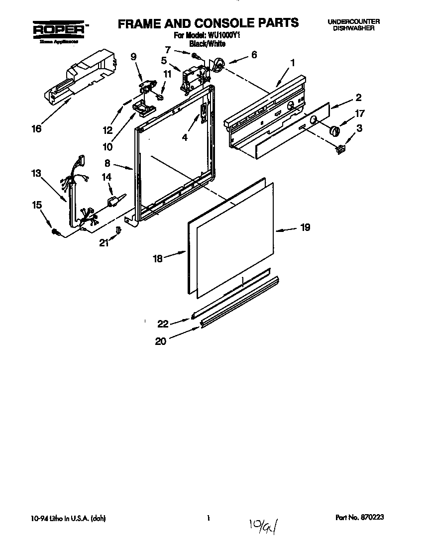 Frame and console