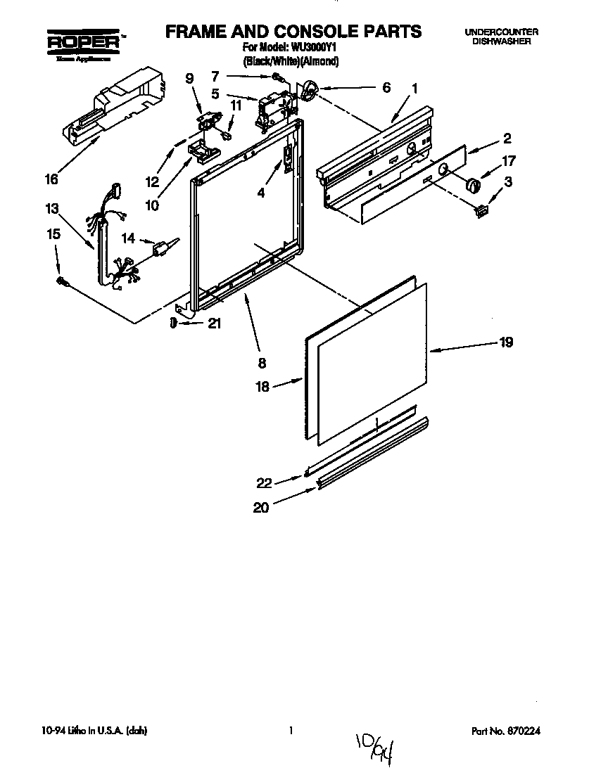 Frame and console