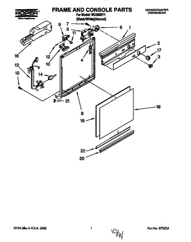 Frame and console