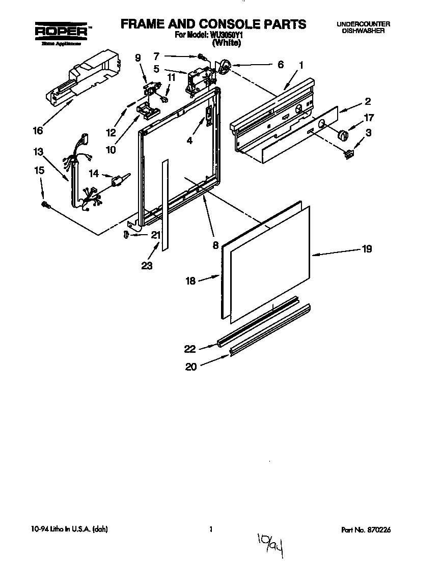 Frame and console
