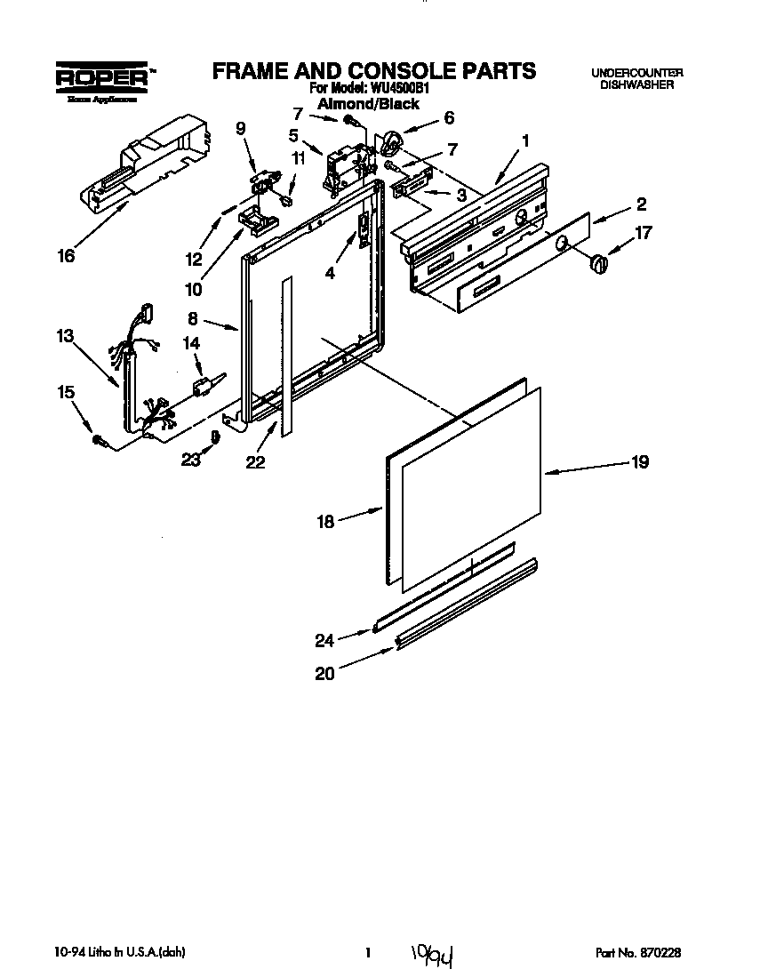 Frame and console