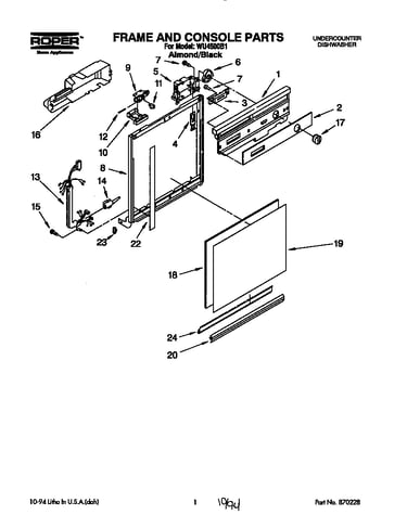 Frame and console