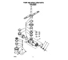 Roper WU5750B1 pump and spray arm diagram