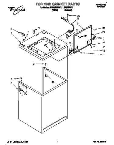 Top and cabinet
