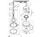 Whirlpool LLR8245BN0 agitator, basket and tub diagram
