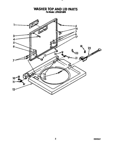 Washer top and lid