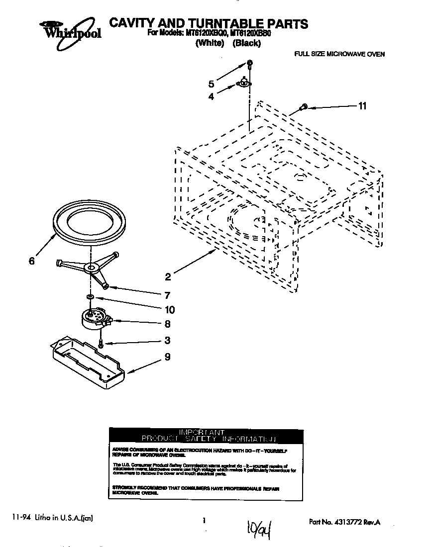 Cavity and turntable