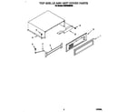 KitchenAid KSSS36MBX00 top grille and unit cover diagram