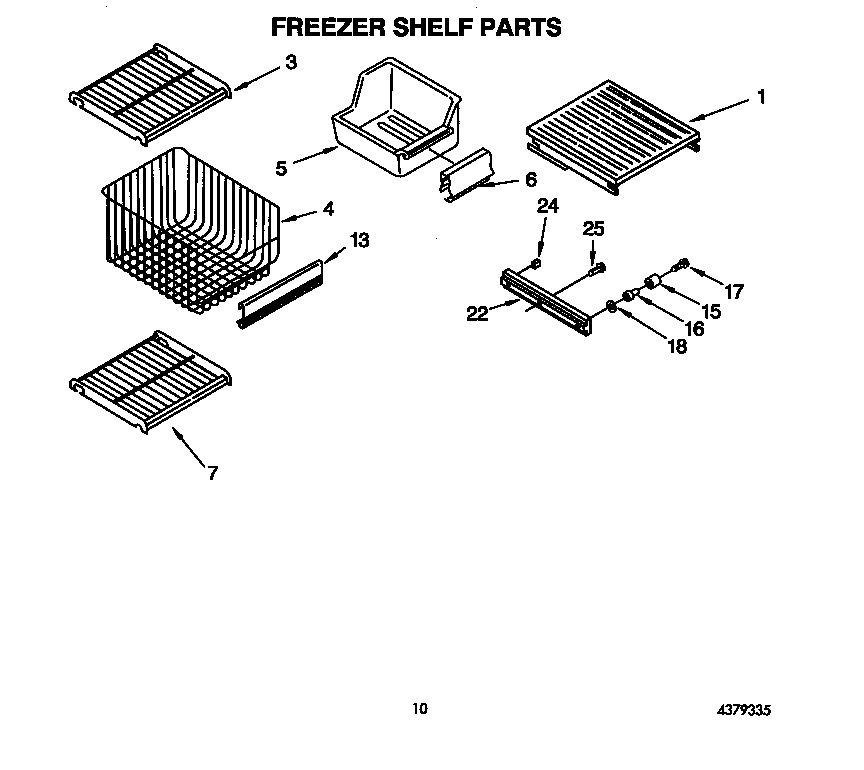 Freezer shelf
