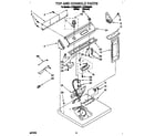 Whirlpool LEP6848AN1 top and console diagram