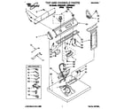 Whirlpool LGP6848AW1 top and console diagram