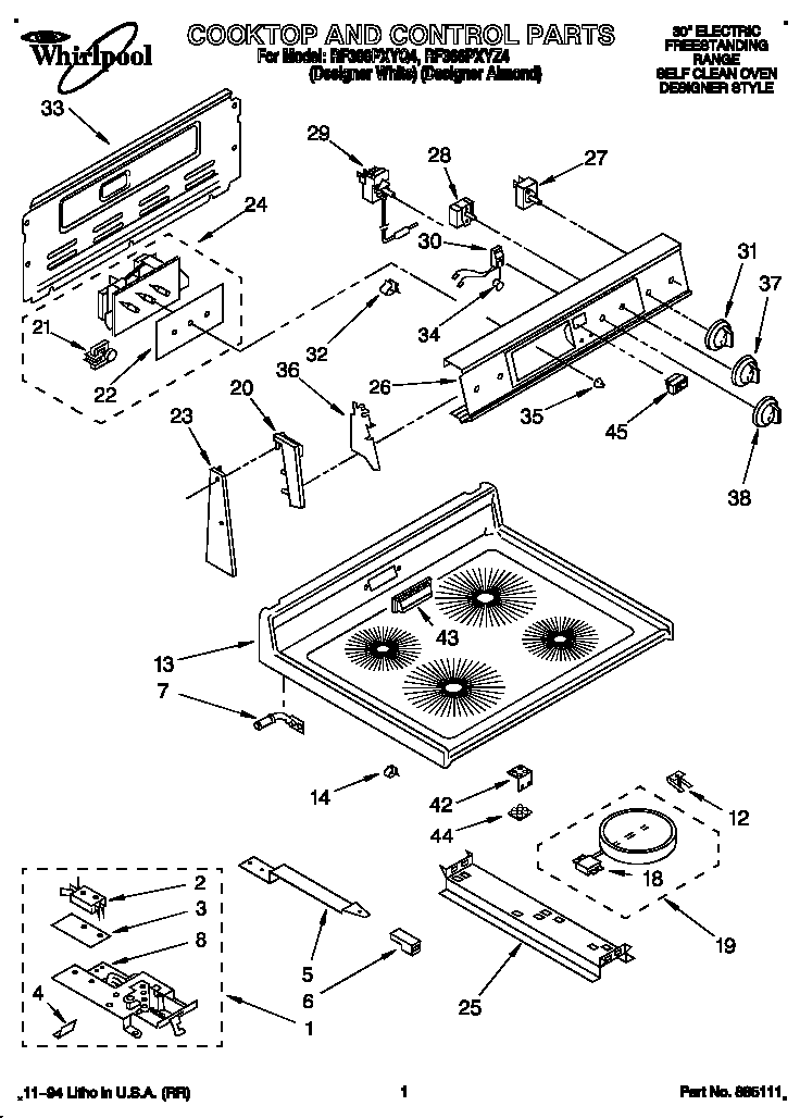 COOKTOP AND CONTROL