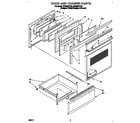 Whirlpool RF366PXYQ4 door and drawer diagram