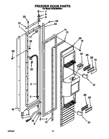 Freezer door