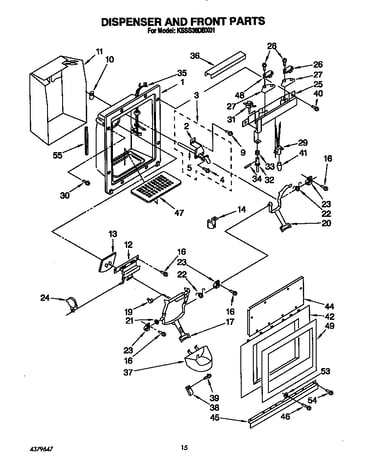 Dispenser and front