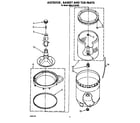 Whirlpool 6MAL5143VW0 agitator, basket and tub diagram